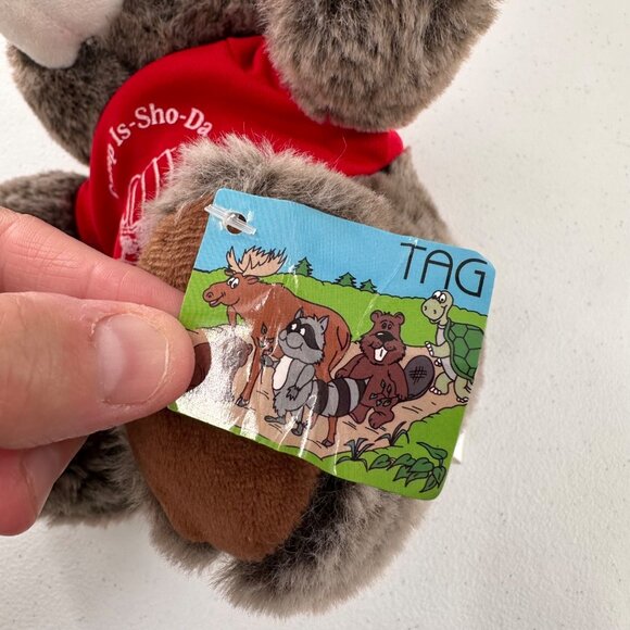 Alexon Glenkys Brown Bear Stuffed Toy With Red Camp Is-Sho-Da Shirt 9 inch - Picture 4 of 15